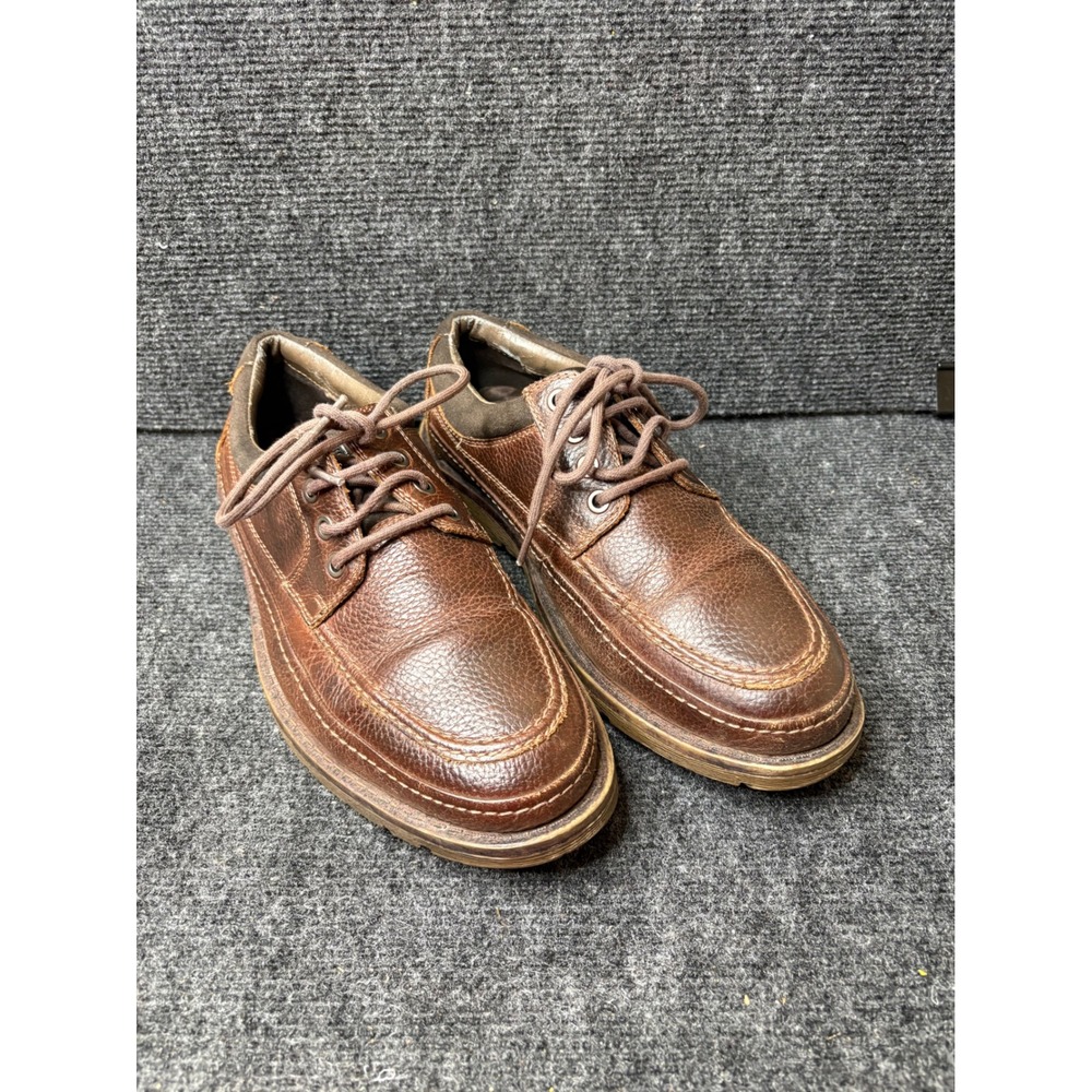 Dockers Mens Brown Leather Moc Toe Oxford Shoes 90-39577 Size 8M